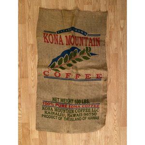 Kona Coffee Co. Hawaii 100% Pure Kona Coffee 100lb Burlap Sack Estate Grown